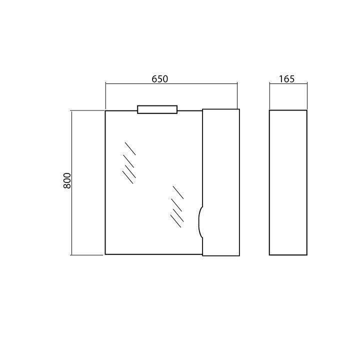 Дзеркало з шафкою Родорс 65 (R), Аква Родос - Зображення 172220-082f1.jpg