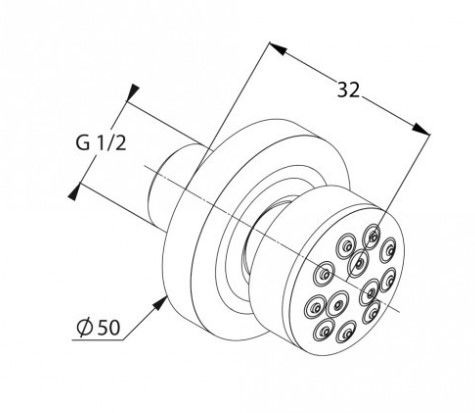 Боковий душ DN 15 Freshline (6108305-00), Kludi - Зображення 172281-e8f73.jpg