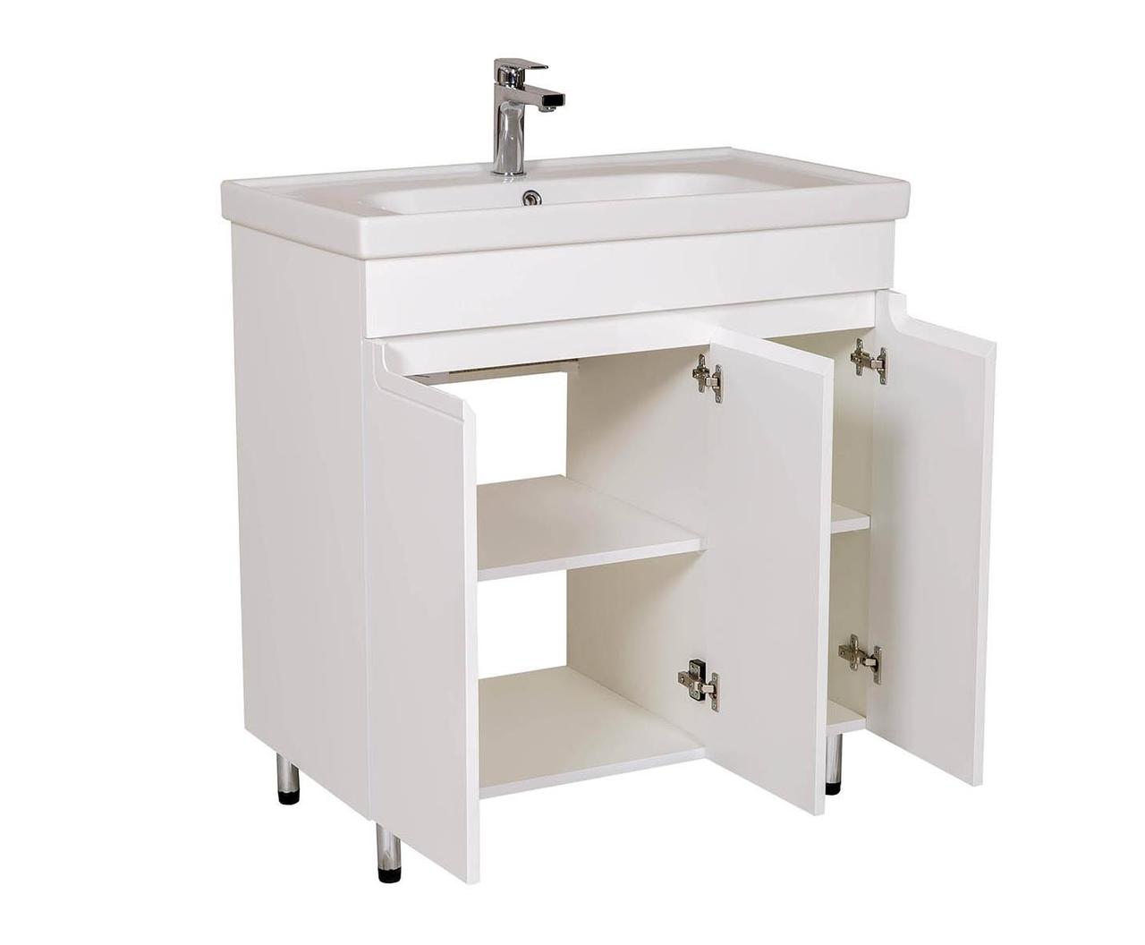 Шкафчик с умывальником Омега Frame 80, Аква Родос - Зображення 172462-c352a.jpg