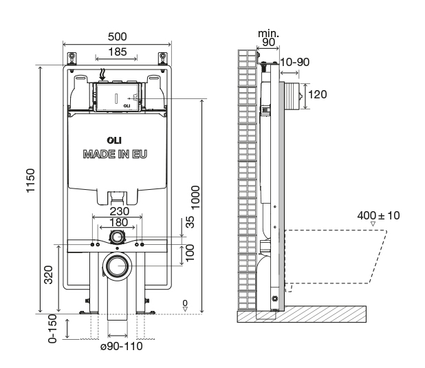 Інсталяція для унітаза механічна OLI 74 Plus S90 (601803), OLI - Зображення 172487-b96c9.jpg