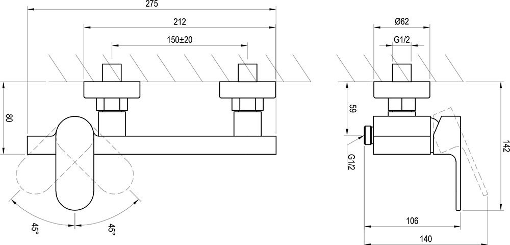 Змішувач для душу CR 032.00-150 Chrome X070043 RAVAK - Зображення 172493-fe83a.jpg