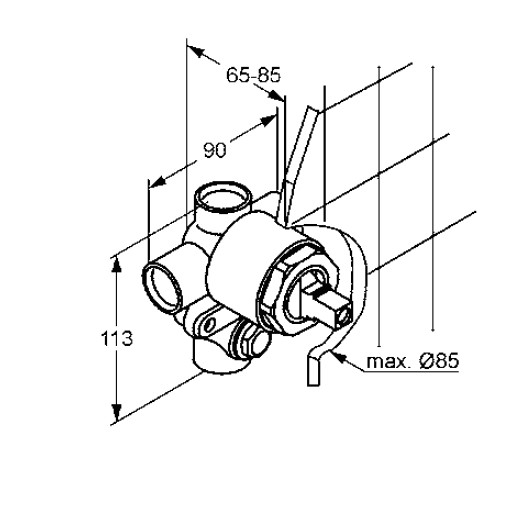 Вбудована частина змішувача DN 15 Bozz (38624N), Kludi - Зображення 172528-3191a.jpg