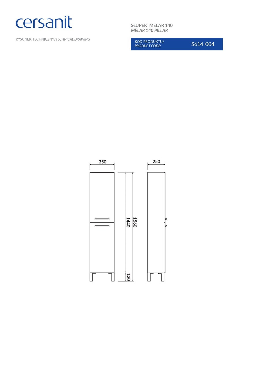 Пенал Melar Cersanit - Зображення 172625-f6eb2.jpg