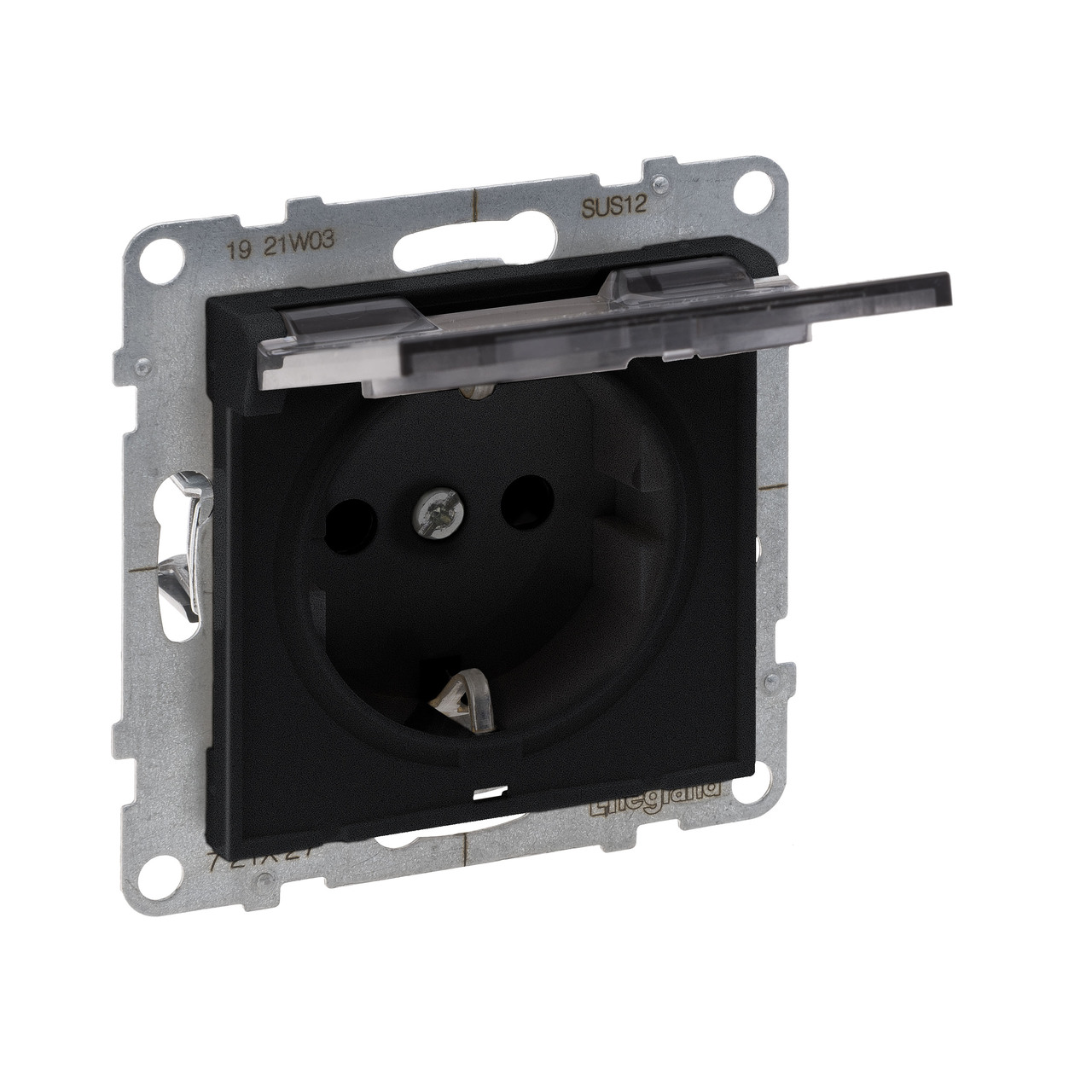 Розетка силовая с крышкой 2К+С 16А 250В автоматические клеммы Suno 721427 Legrand - Зображення