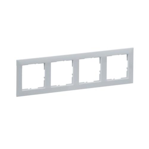 Рамка 4-местная Suno Алюминий 721514 Legrand - Зображення