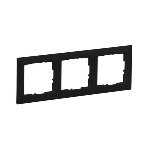 Рамка 3-местная Suno Черный 721523 Legrand - Зображення