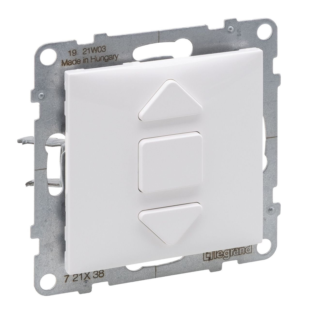 Выключатель жалюзи кнопочный 2-позиционный 6А 250В Suno Белый 721138 Legrand - Зображення