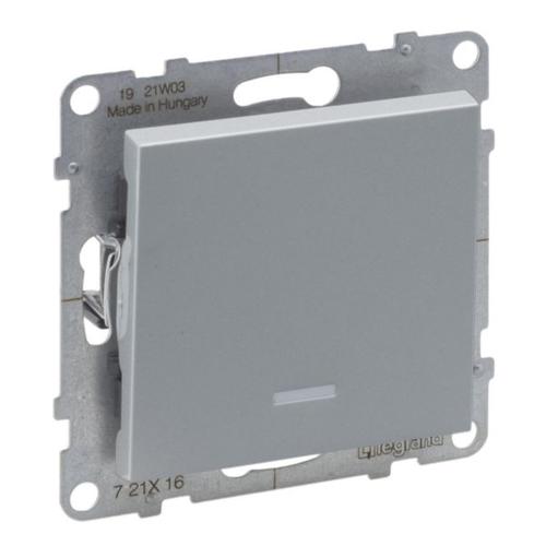 Переключатель 1-клавишный 10А автоматические клеммы Suno Алюминий 721316 Legrand - Зображення 172630319-ab257.jpg