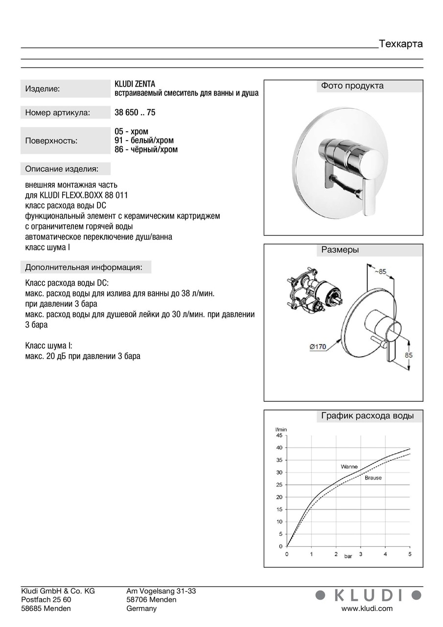 Змішувач Zenta (386500575), Kludi - Зображення 172688-f5484.jpg