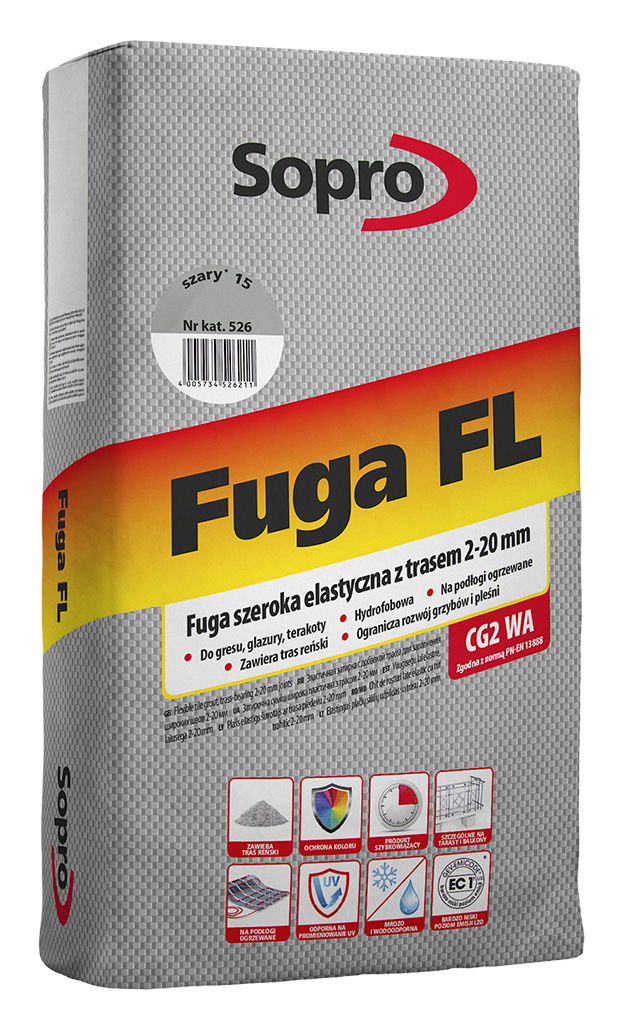 Затирка для швів Sopro FL 526 сіра №15 (25 кг) - Зображення