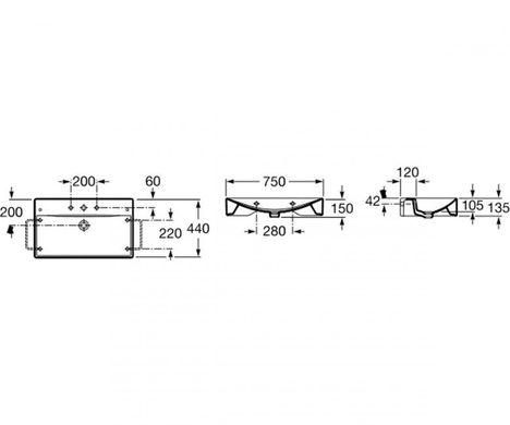 Умивальник Diverta 750х440 (A327110000), Roca - Зображення 173071-7b0a8.jpg