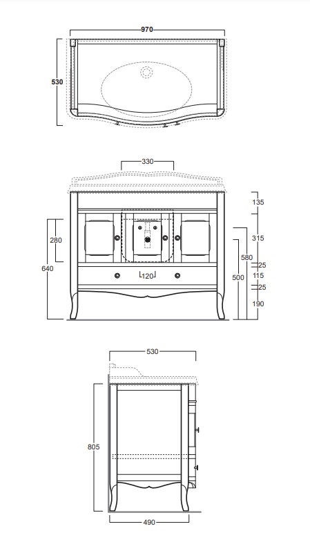 Шафка під умивальник Arcade (ARMC 105), SIMAS - Зображення 173115-25165.jpg