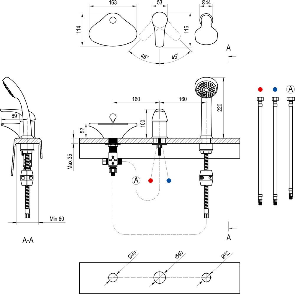Змішувач для ванни RS 025.00 ROSA X07P003 RAVAK - Зображення 173137-c0b0f.jpg