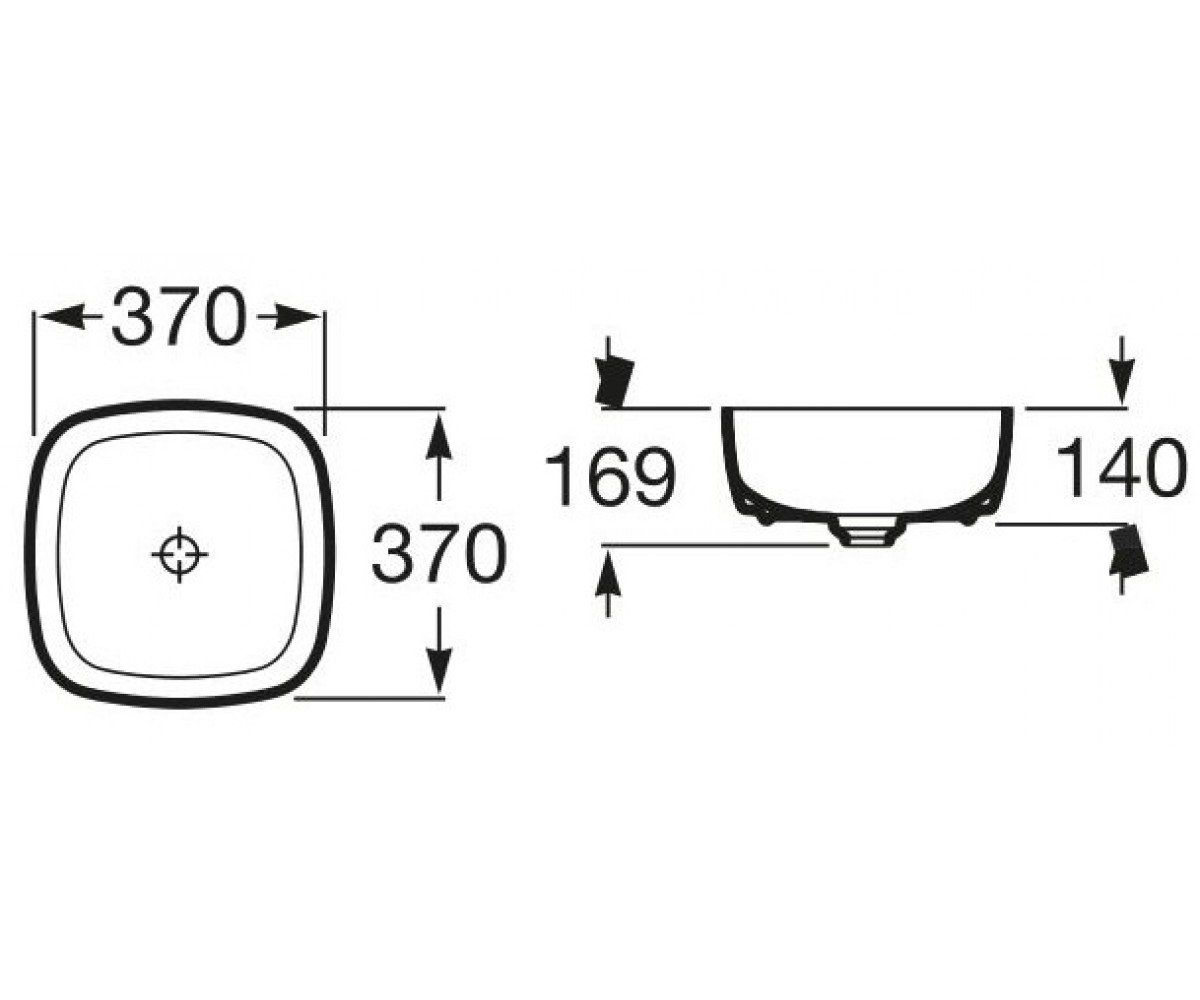 Умивальник Inspira 370x370 (A327502000), Roca - Зображення 173370-69d84.jpg