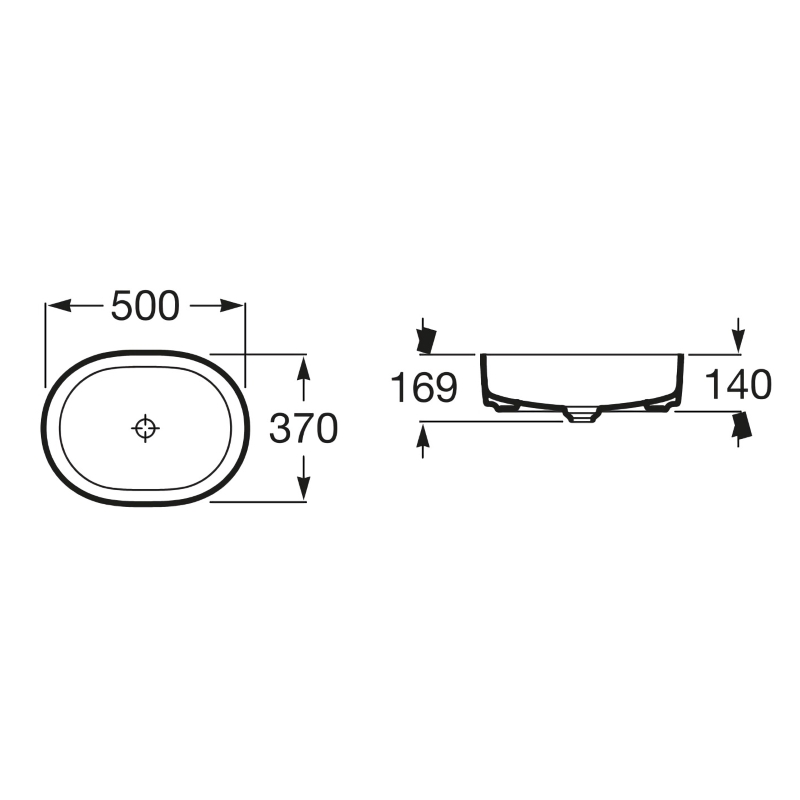 Умивальник Inspira Round 500x370 (A327520000), Roca - Зображення 173371-133da.jpg