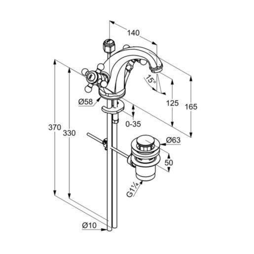 Змішувач для умивальника DN 15 Adlon (510104520) золотий, Kludi - Зображення 173434-922d5.jpg