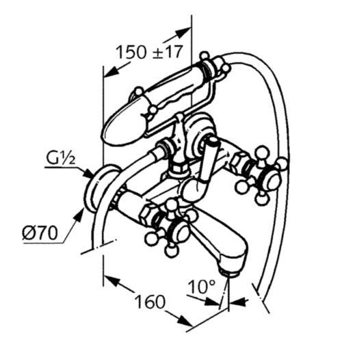 Змішувач для ванни DN 15 Adlon (514414520) золотий, Kludi - Зображення 173435-63639.jpg