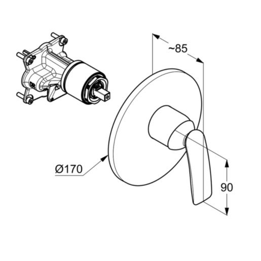 Змішувач для душу Balance (526559175) білий, Kludi - Зображення 173454-9384a.jpg