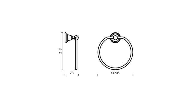 Держатель для полотенец Canova (CA20752) золото, Bagno&Associati - Зображення 173465-19eeb.jpg