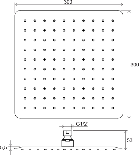 Верхній душ 982.00 Chrome Slim X07P016 RAVAK - Зображення 173653-4e313.jpg