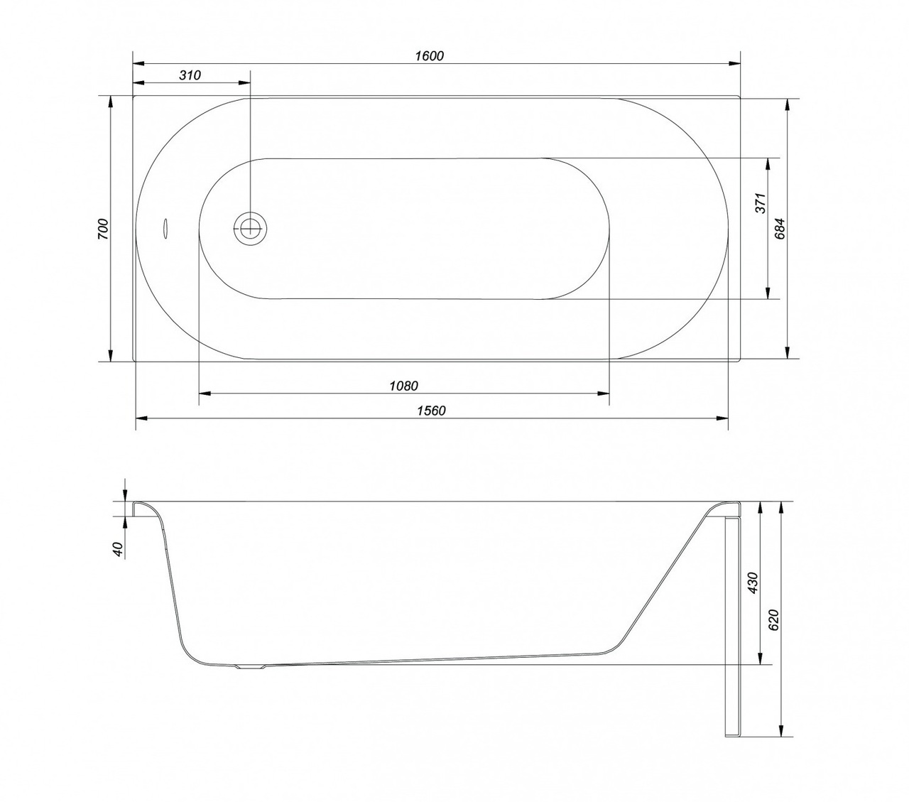 Ванна прямокутна Octavia 160x70, Cersanit - Зображення 173745-59609.jpg