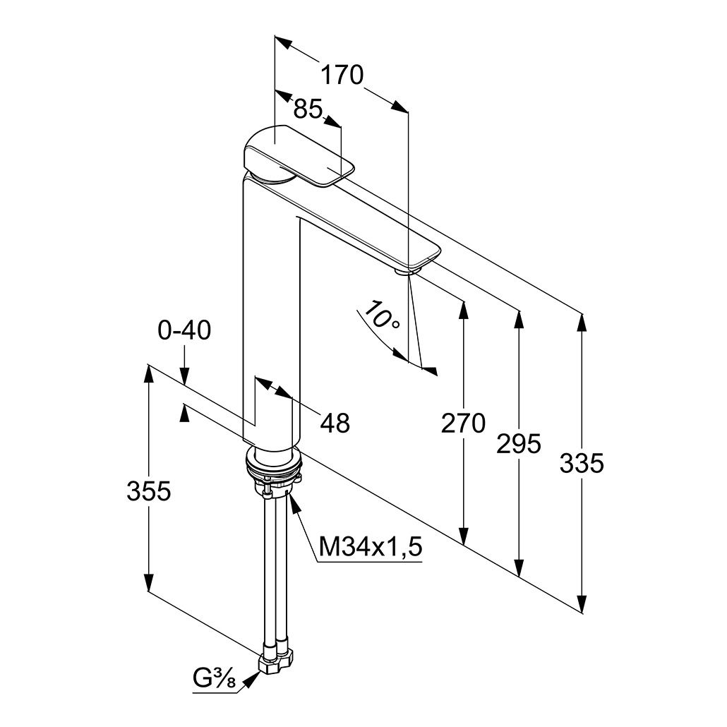 Змішувач для умивальника DN 15 Ameo (412980575), Kludi - Зображення 173854-d0c3d.jpg