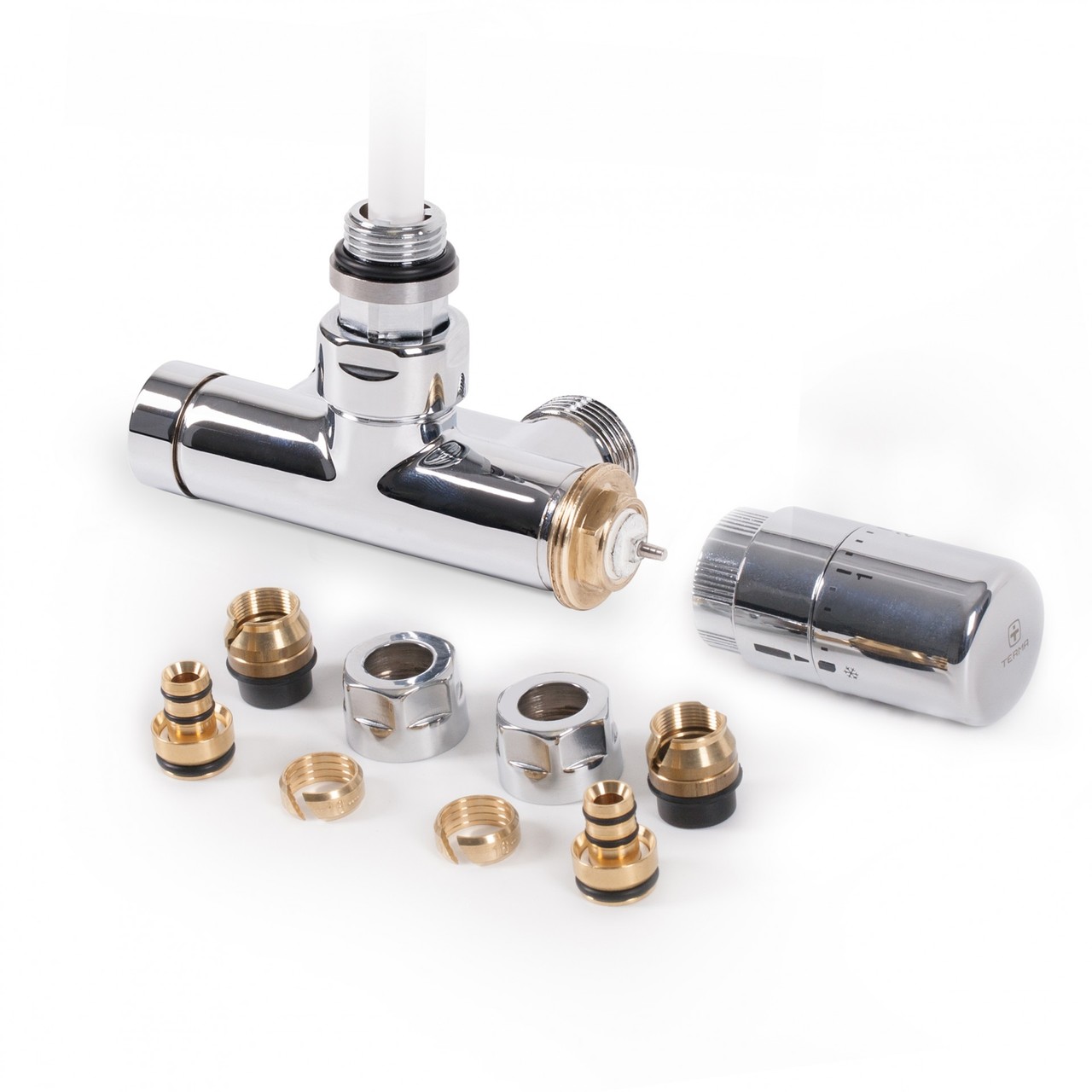 Набір вентилів термостатичний кутовий з трубкою занурення лівий хром Terma - Зображення 173938-d84b1.jpg