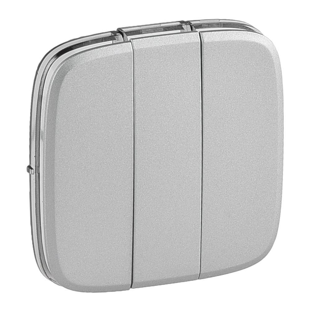 Клавіша вимикача 3-клавішного Valena Allure Алюміній 755037 Legrand - Зображення