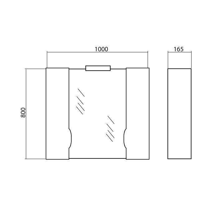 Дзеркало з двома шафками Родорс 100, Аква Родос - Зображення 174215-2f81d.jpg