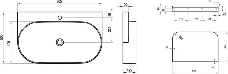 Умивальник Yard 800 XJX01280002 RAVAK - Зображення 17421820-56a07.jpg