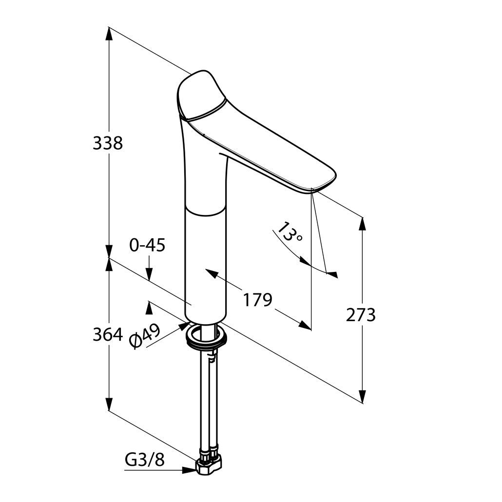 Змішувач для умивальника DN 15 Ambienta (532980575), Kludi - Зображення 174862-54ba9.jpg