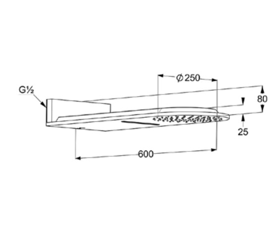 Верхний душ DN 15 A-QA (6488005-00), Kludi - Зображення 174877-75ae3.jpg