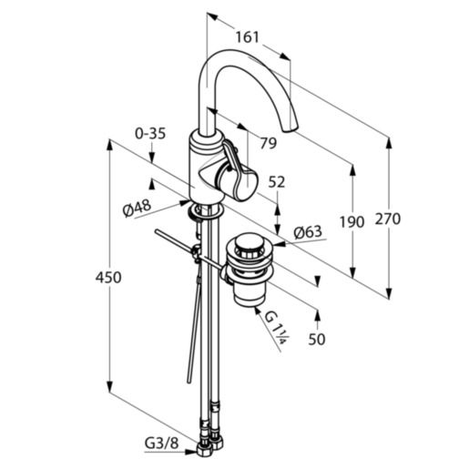 Змішувач для умивальника DN 10 Bingo Star (420300578), Kludi - Зображення 174904-8398f.jpg