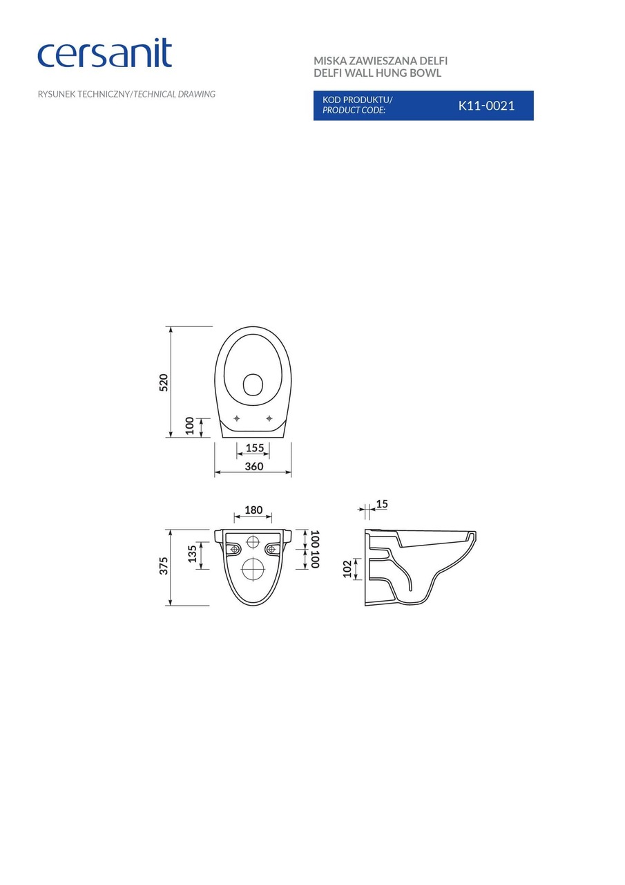 Унітаз підвісний Delfi (CCHZ1000030936), Cersanit - Зображення 174953-119be.jpg