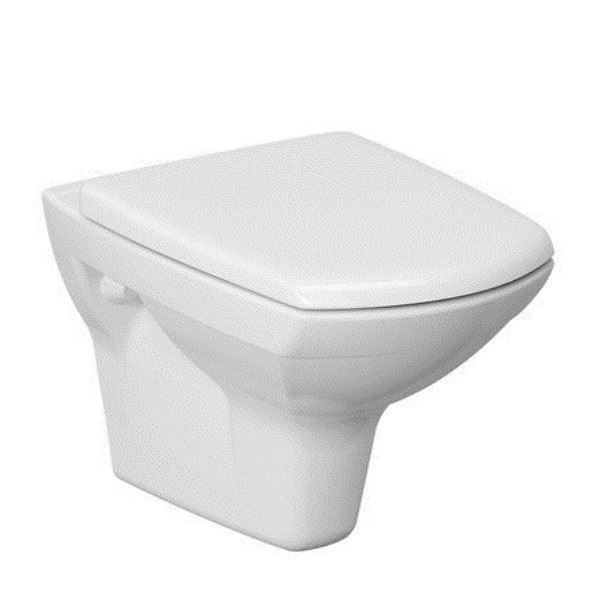 Унитаз подвесной Carina 548 CleanOn с крышкой дюропласт soft close SZCZ1000841773 Cersanit - Зображення