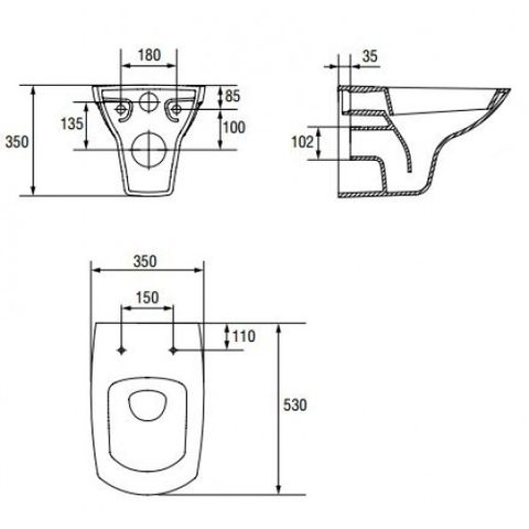 Унітаз підвісний Carina 548 CleanOn з кришкою дюропласт soft close SZCZ1000841773 Cersanit - Зображення 1749754-895e2.jpeg