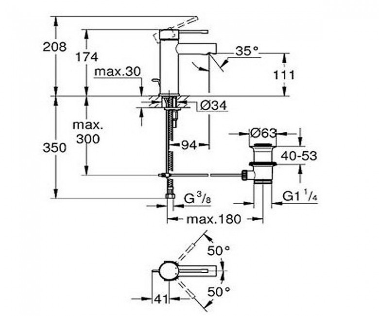 Змішувач для умивальника  Essence (32898001), Grohe - Зображення 174988-c8640.jpg