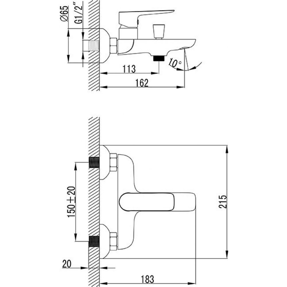 Змішувач для ванни Classic X070083 RAVAK - Зображення 175238-37f39.jpg