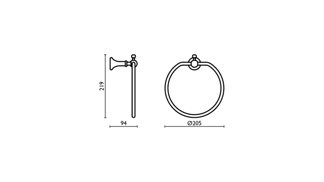 Тримач для рушників Regency (RE20751), Bagno&Associati - Зображення 175269-148fe.jpg
