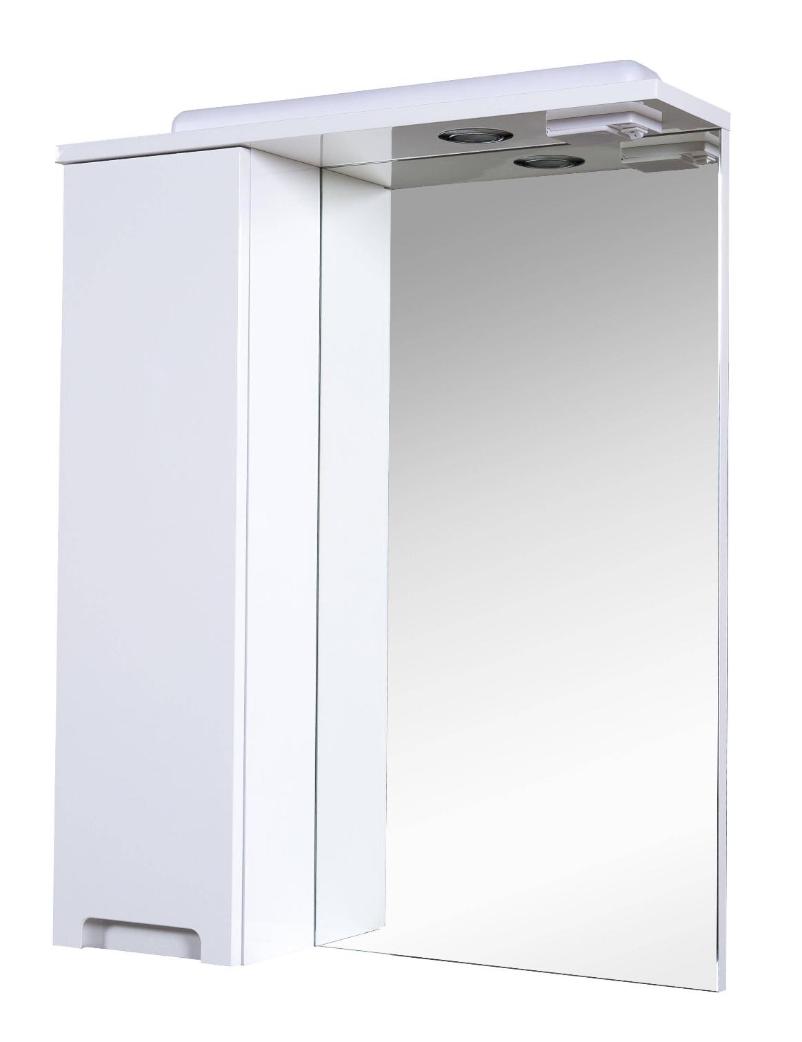 Зеркало со шкафчиком Квадро 60 (L), Аква Родос - Зображення