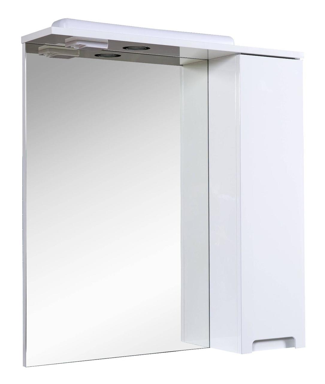 Дзеркало з шафкою Квадро 70 (R), Аква Родос - Зображення