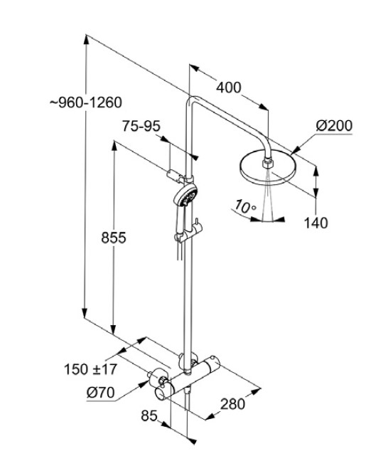 Душова система Dual Shower System Logo (6809205-00), Kludi - Зображення 1753484-be36d.jpg