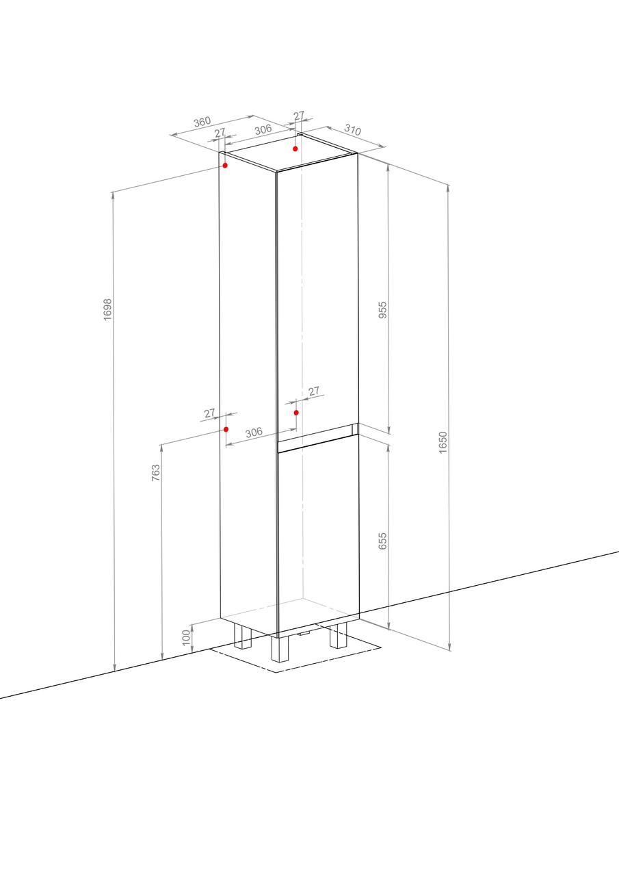 Пенал підлоговий Еліт UNI Аква Родос - Зображення 1754259-2520e.jpg