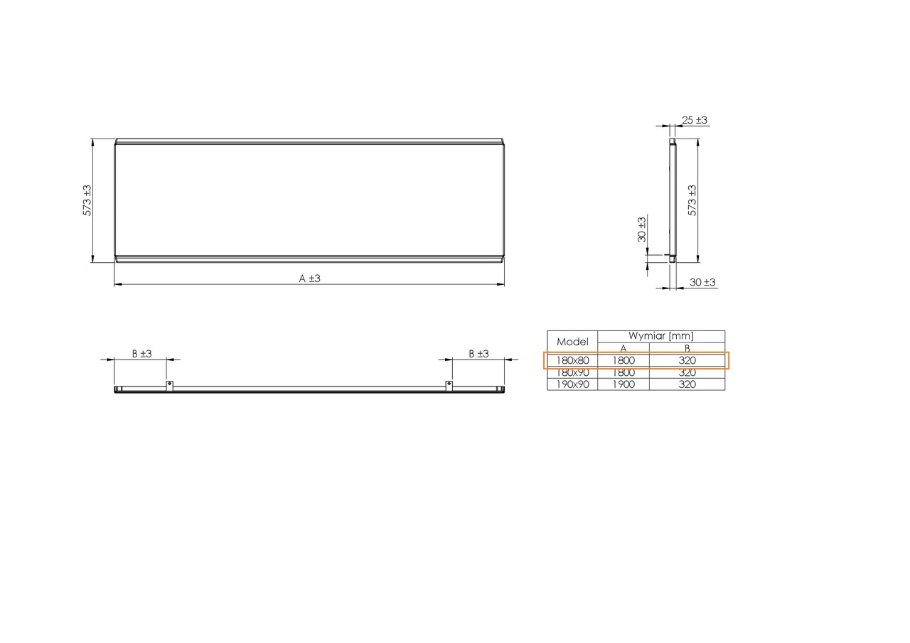 Панель для ванны фронтальная Vita 180, Roca - Зображення 175453-a7711.jpg