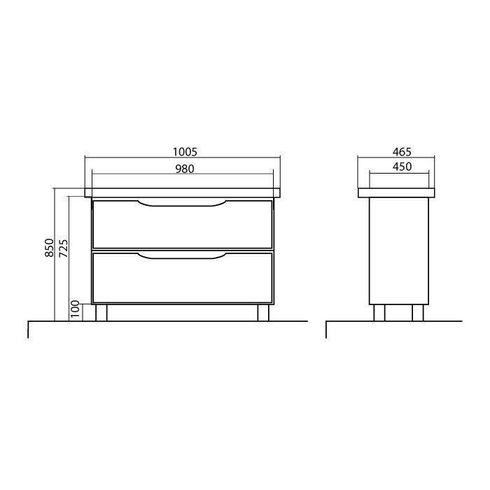 Шафка з умивальником Венеція Біла Пінто 100, Аква Родос - Зображення 175468-25535.jpg