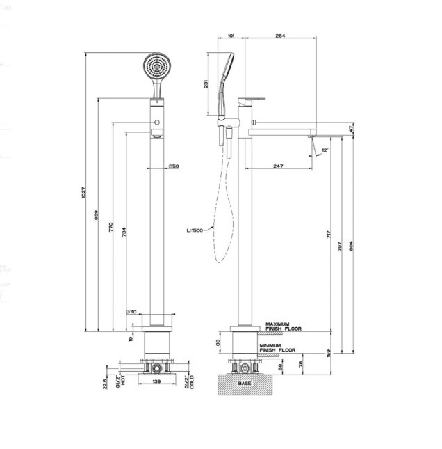 Вбудована частина змішувача 46189031 Gessi - Зображення 1754719-1f53a.jpg