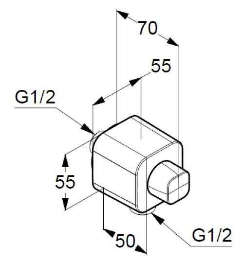 Подключение душевого шланга DN 15 A-QA (6554405-00), Kludi - Зображення 1755104-9c782.jpg