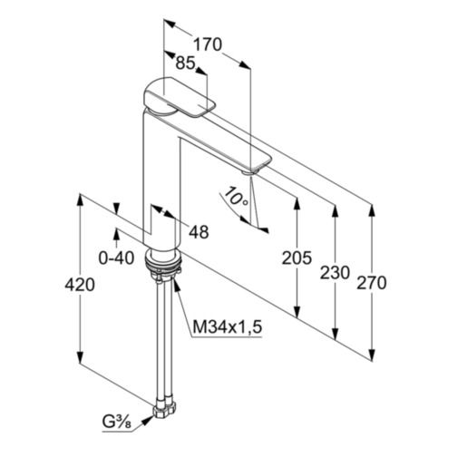 Смеситель для умывальника DN 15 Ameo (412960575), Kludi - Зображення 175604-f54a3.jpg