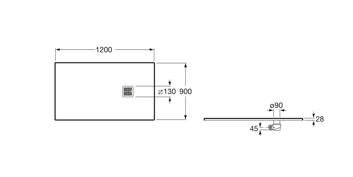 Душовий піддон Terran 120х90 см Superslim STONEX (AP014B038401100), Roca - Зображення 175651-b81e9.jpg