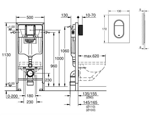 Инсталляция для унитаза 3 в 1 Rapid SL (39504000), Grohe - Зображення 1757484-377d1.jpg